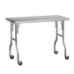 Cefito Stainless Steel Kitchen Benches Work Bench Wheels 122X61CM 430