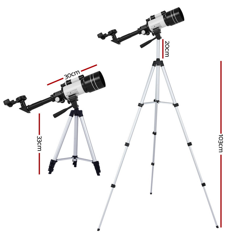 Portable 150X HD Astronomy Telescope with Tripod Optical Outdoor for Kids Adults