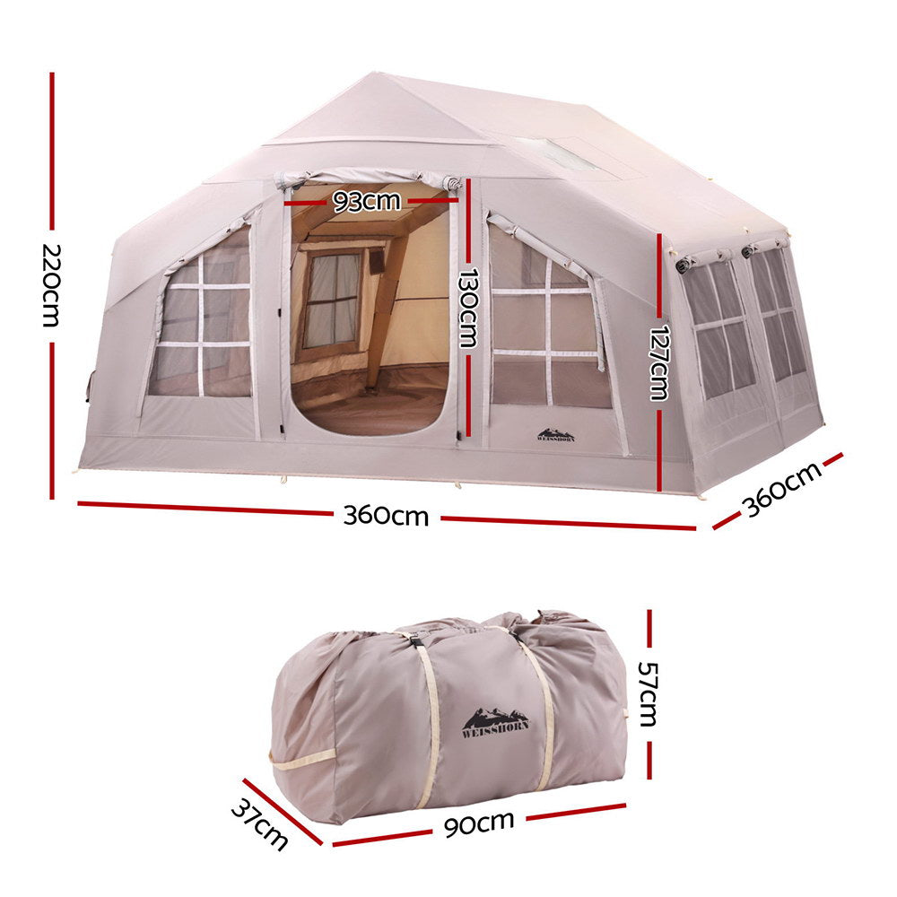 Weisshorn Camping Tent Inflatable Beach Tent 6 Person 360CM