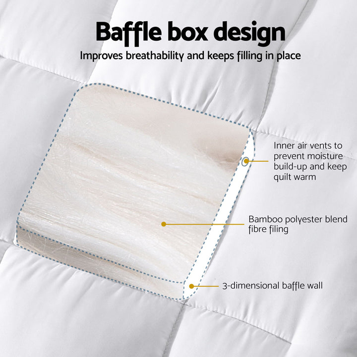 Giselle Bedding Mattress Topper Pillowtop Bamboo Cot