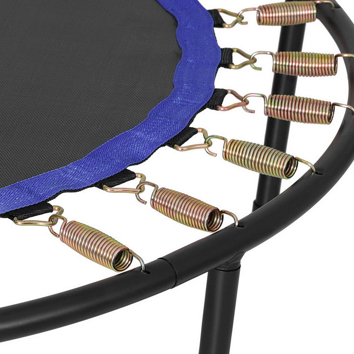 Everfit 48inch Round Fitness Trampoline Rebounder Adjustable Handrail Blue