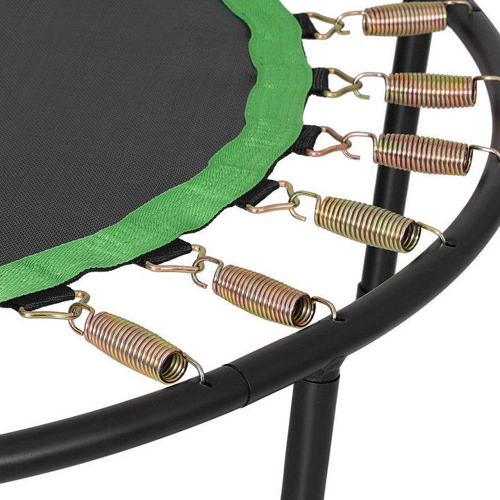 Everfit 48inch Round Fitness Trampoline Rebounder Adjustable Handrail Green