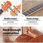 Alpha 26" Ukulele Equaliser Natural Mahogany Tenor Beginner Gift w/ Bag