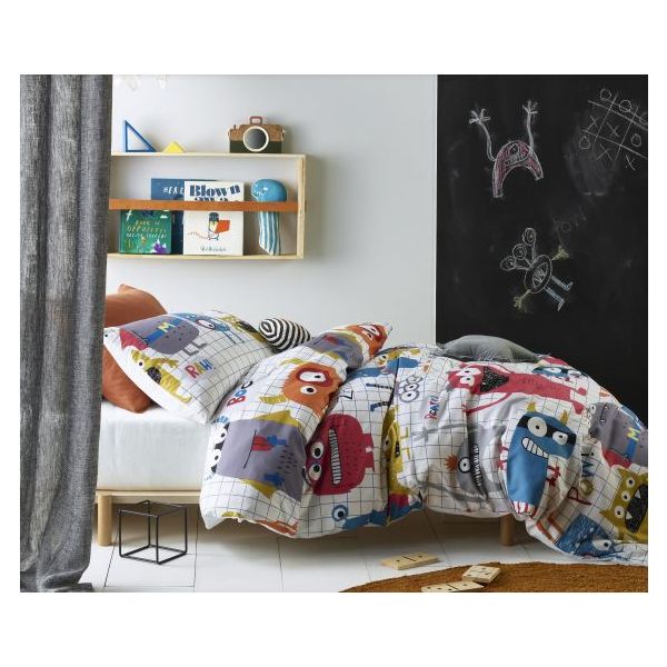 Monster Squad Glow In The Dark Quilt Cover Sets by Happy Kids Single