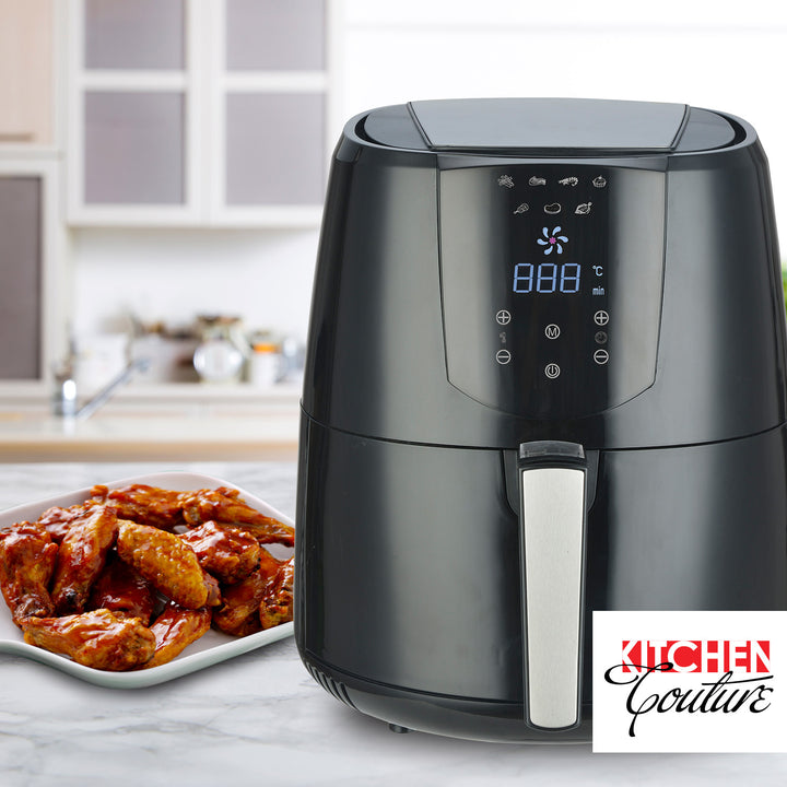 Kitchen Couture 4.2 Litre Air Fryer Digital Display Black 1400W Healthy Cooker