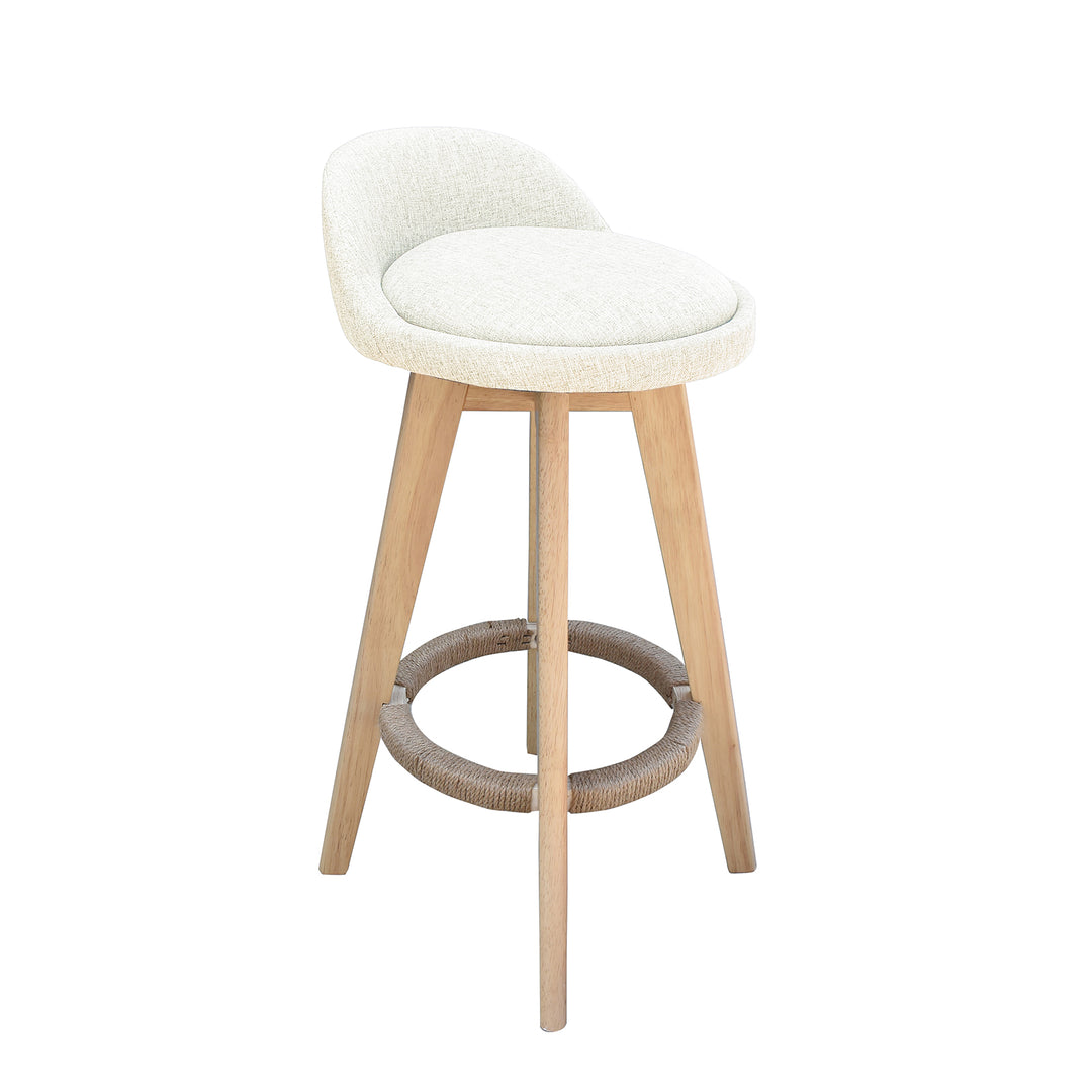 Milano Decor Phoenix Barstool Cream Chairs Kitchen Dining Chair Bar Stool - One Pack - Cream