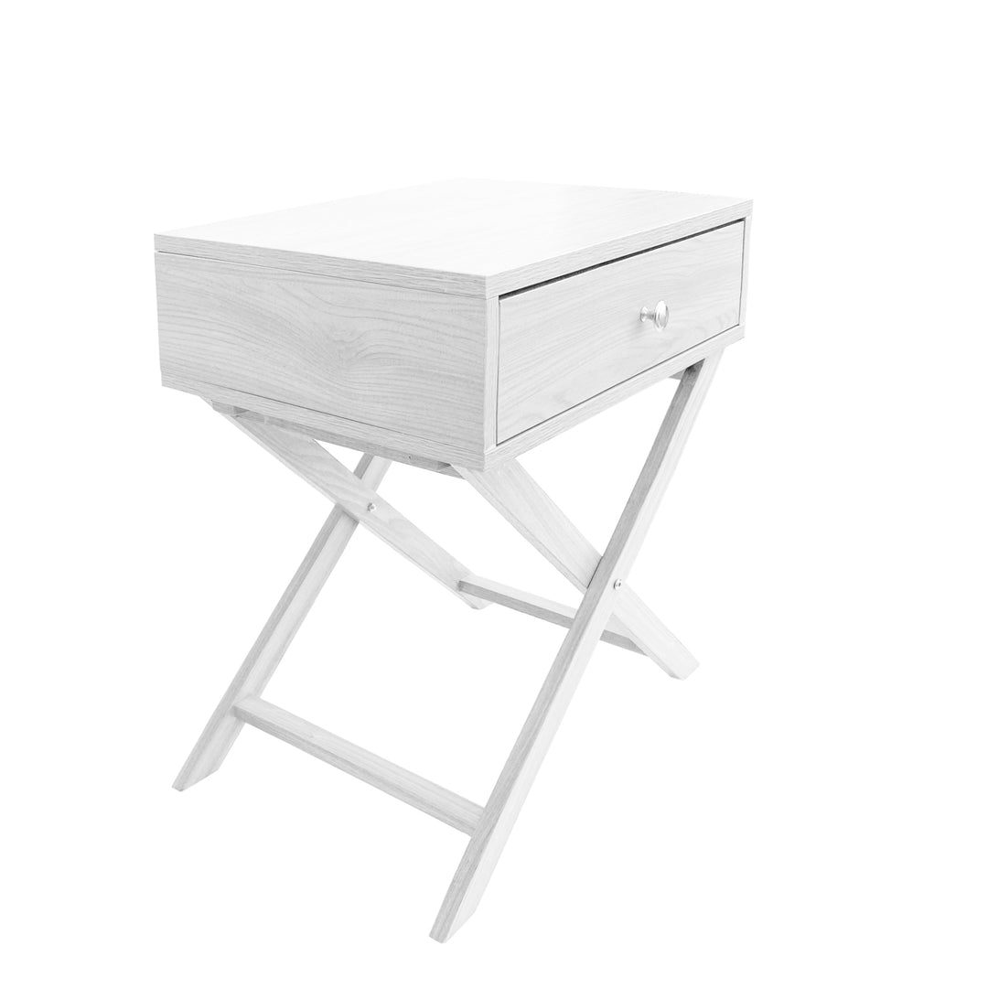 Milano Decor Bedside Table Surry Hills White Storage Cabinet Bedroom - One Pack - White