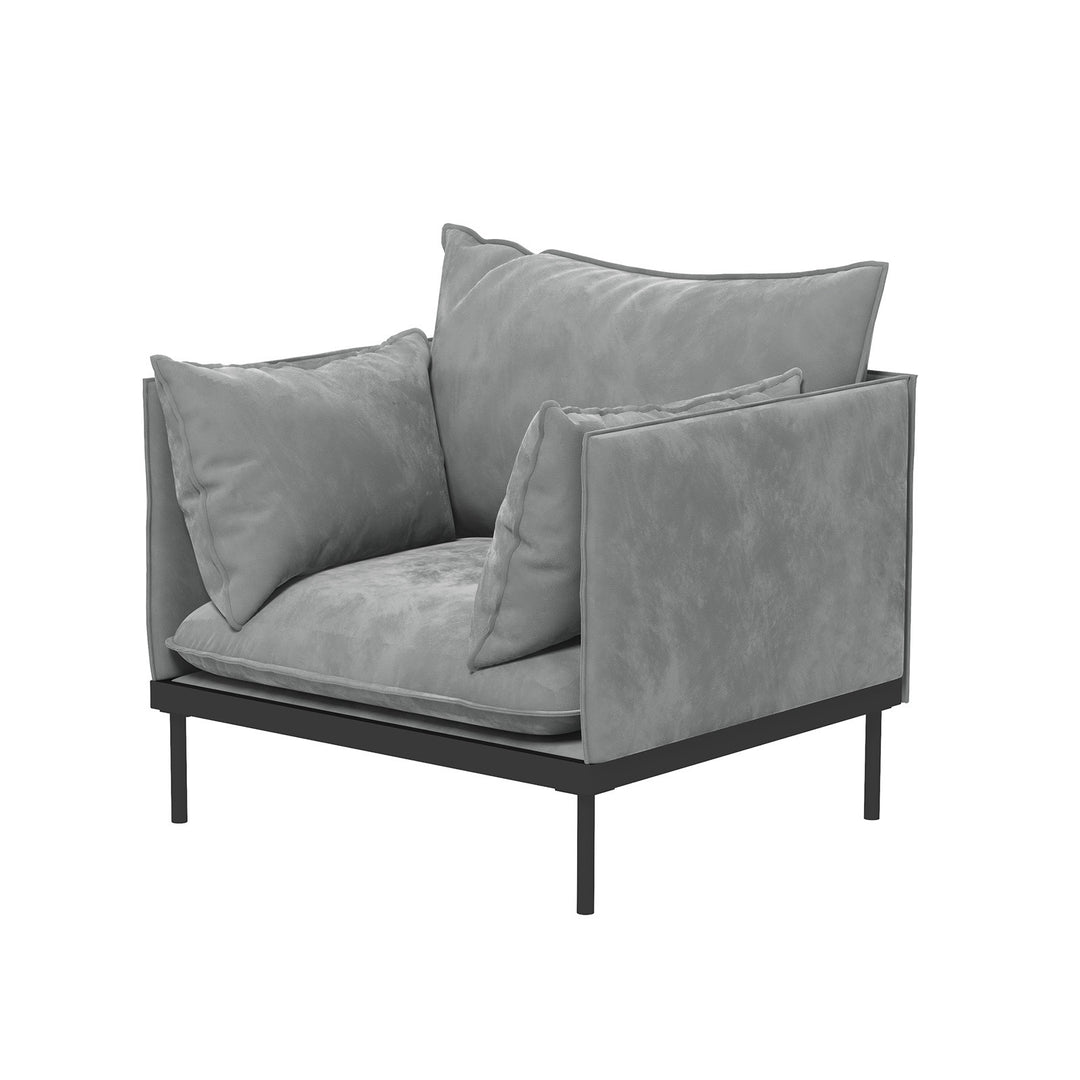 Casa Decor Camilla Luxury Upholstered 1 Seater Sofa Armchair Light Grey