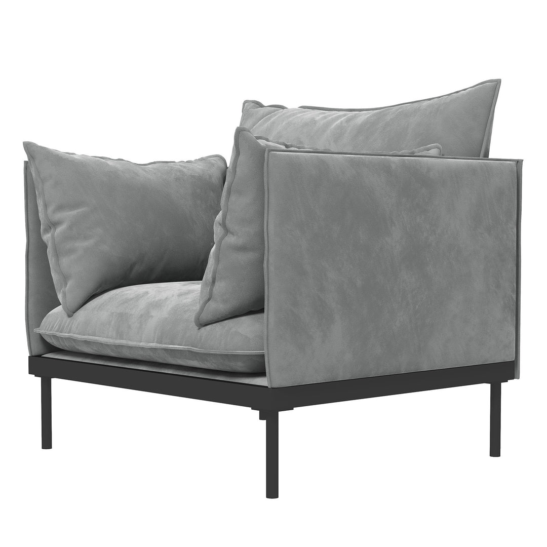 Casa Decor Camilla Luxury Upholstered 1 Seater Sofa Armchair Light Grey