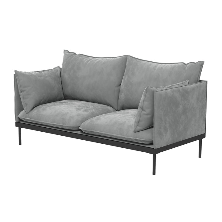 Casa Decor Camilla Luxury Upholstered Fabric 2 Seater Sofa Light Grey