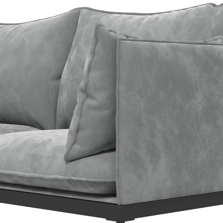 Casa Decor Camilla Luxury Upholstered Fabric 2 Seater Sofa Light Grey