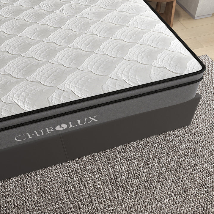 Chiro Lux Cooling Latex Foam Pocket Spring Mattress 5 Zone Medium Firmness 34cm - Double