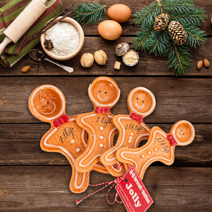 Bread and Butter Figurine Gingerbread Man Spoons 4 Pack