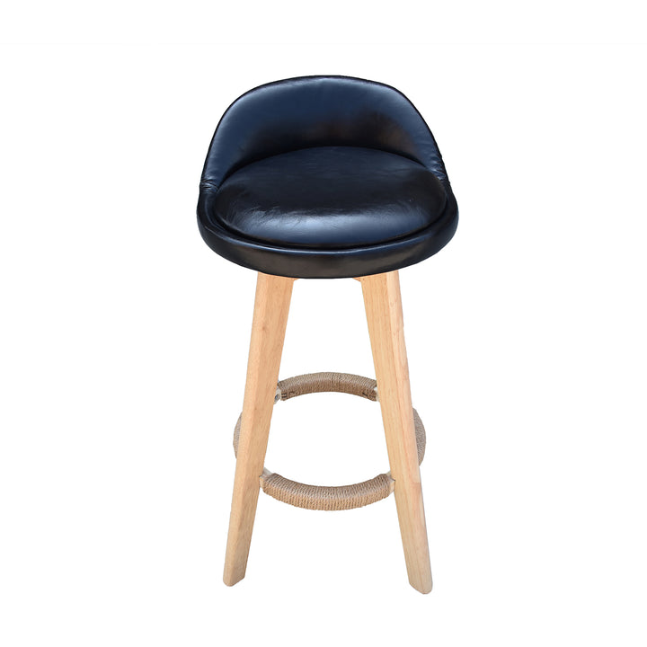 Milano Decor Phoenix Barstool Black Chairs Kitchen Dining Chair Bar Stool - Three Pack - Black