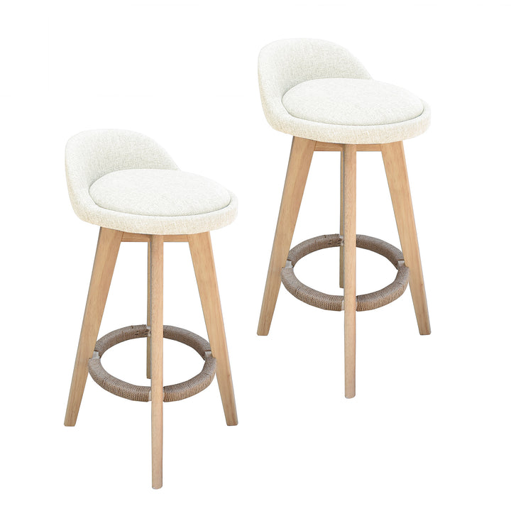 Milano Decor Phoenix Barstool Cream Chairs Kitchen Dining Chair Bar Stool - Two Pack - Cream