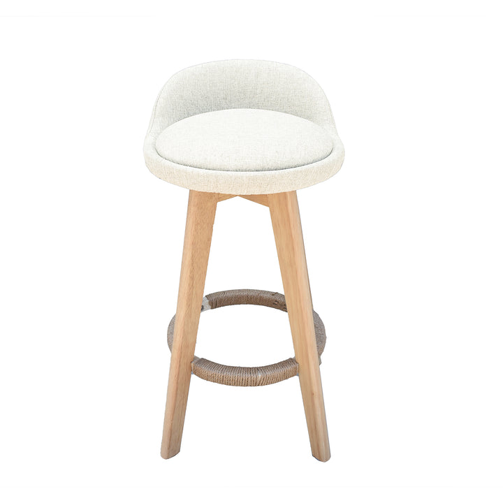 Milano Decor Phoenix Barstool Cream Chairs Kitchen Dining Chair Bar Stool - Two Pack - Cream