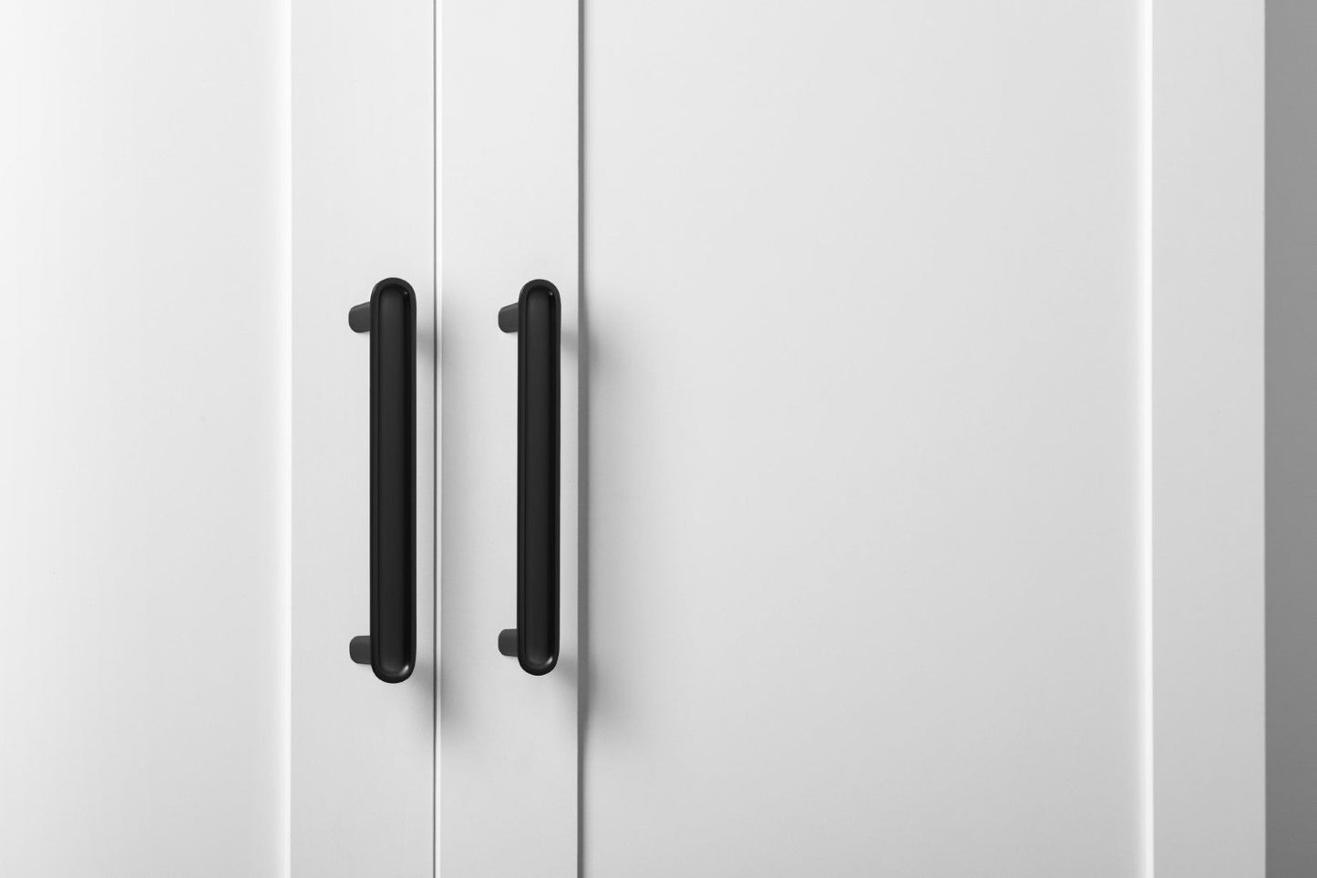 STOCKHOLM UNIVERSAL STORAGE CUPBOARD - HAMPTONS - DECO BLACK HANDLE