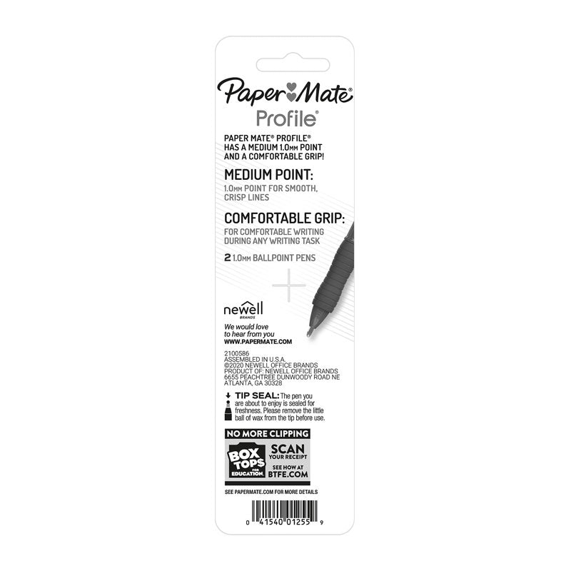 PAPER MATE Profi RT 1.0 Ball Pen Black Pack 2 Box of 6