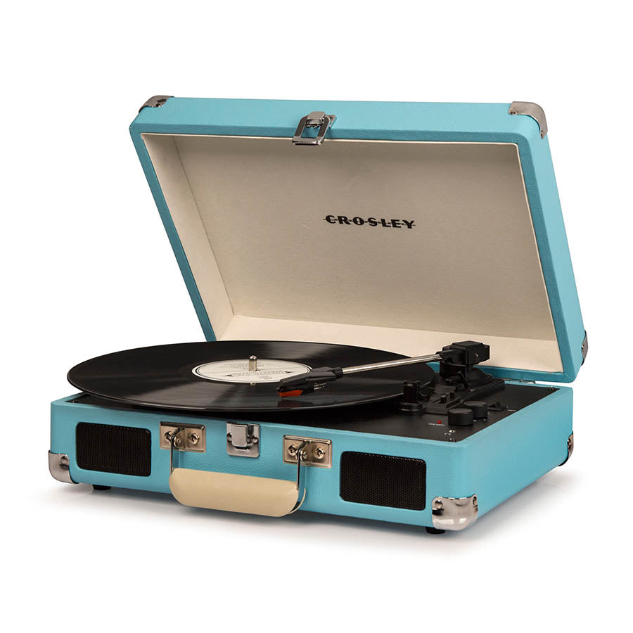 CROSLEY Crosley Cruiser Turquoise - Bluetooth Turntable & Record Storage Crate