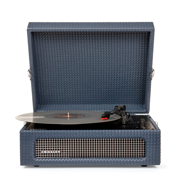 CROSLEY Crosley Voyager Navy - Bluetooth Portable Turntable  & Record Storage Crate