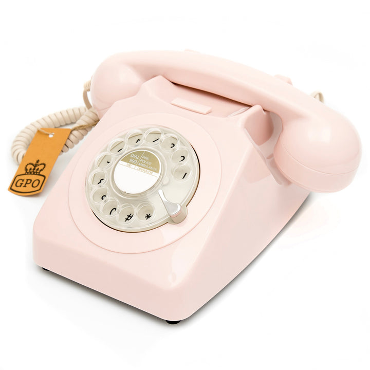 GPO RETRO GPO 746 ROTARY TELEPHONE - CARNATION PINK