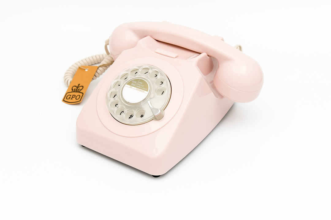 GPO RETRO GPO 746 ROTARY TELEPHONE - CARNATION PINK