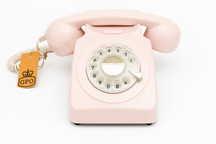 GPO RETRO GPO 746 ROTARY TELEPHONE - CARNATION PINK