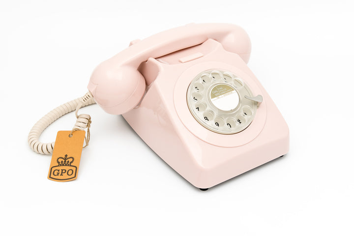 GPO RETRO GPO 746 ROTARY TELEPHONE - CARNATION PINK