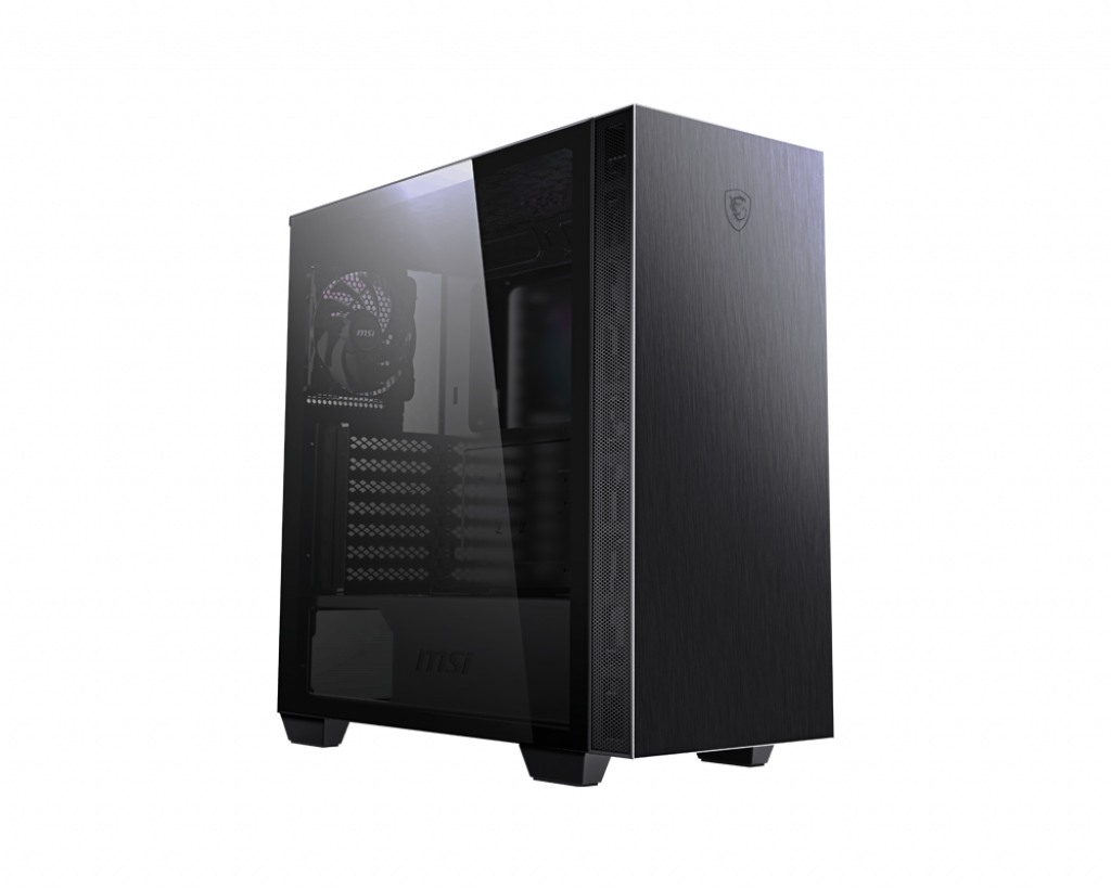 MSI MPG SEKIRA 100P Mid-Tower Case, Supports E-ATX / ATX / M-ATX / Mini ITX, 2x USB 3.2, 1x USB-C, 1x Audio, 1x Mic, ATX Power Supply