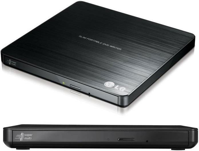 LG GP60NB50 8x Ultra Slim Portable External USB DVD Drive Burner - M Disc Silent Play Jamless Play