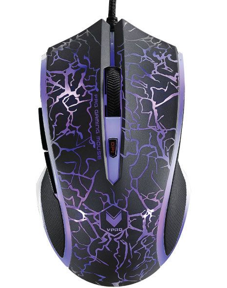 RAPOO V20S LED Optical Gaming Mouse Lighting Black - Upto3000dpi 16m Colour 5 Programmable Buttons