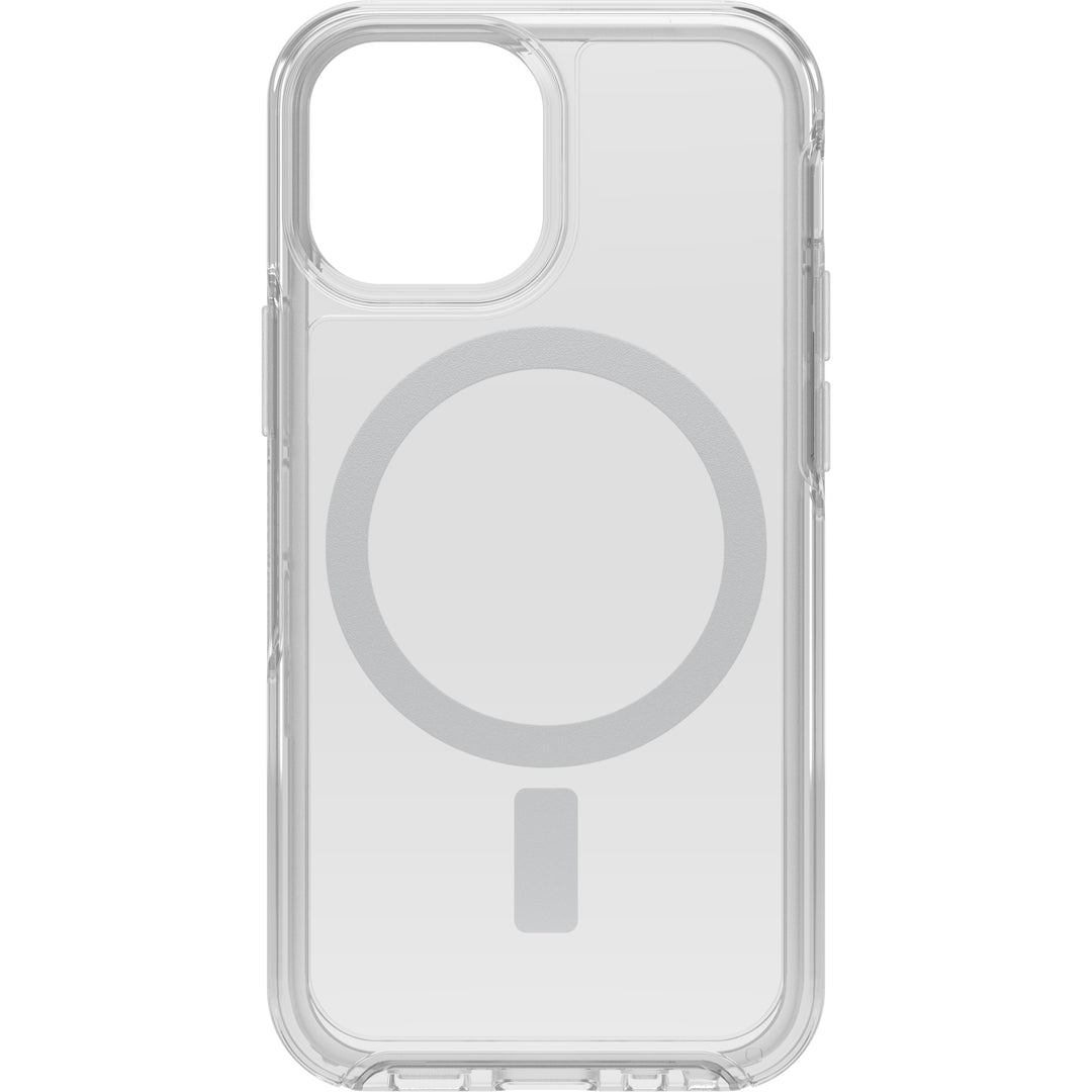 OTTERBOX Apple iPhone 13 mini Symmetry Series+ Clear Antimicrobial Case for MagSafe (77-83650) - Clear - Strong magnetic alignment and attachment