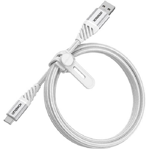 OTTERBOX USB-C to USB-A Cable 2M - Premium - Cloud White  USB A to USB C  - Rugged, tough and built to outlast