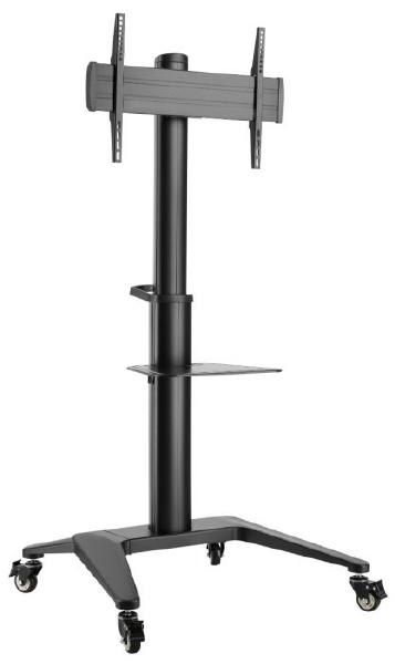 Atdec mobile TV Cart Black - AD-TVC-70A-B - Supports Up to 70" &amp 70kg - Adjustable height