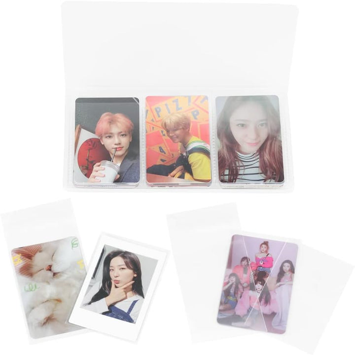 100 Packs Photocard Sleeves, 200Microns Kpop (Sealable)