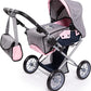 City Star Doll's Pram Bag, Denim Grey and Blue