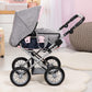 City Star Doll's Pram Bag, Denim Grey and Blue