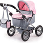 Trendy Dolls Pram & Travel Bed Set - Fairy, Pink, Grey