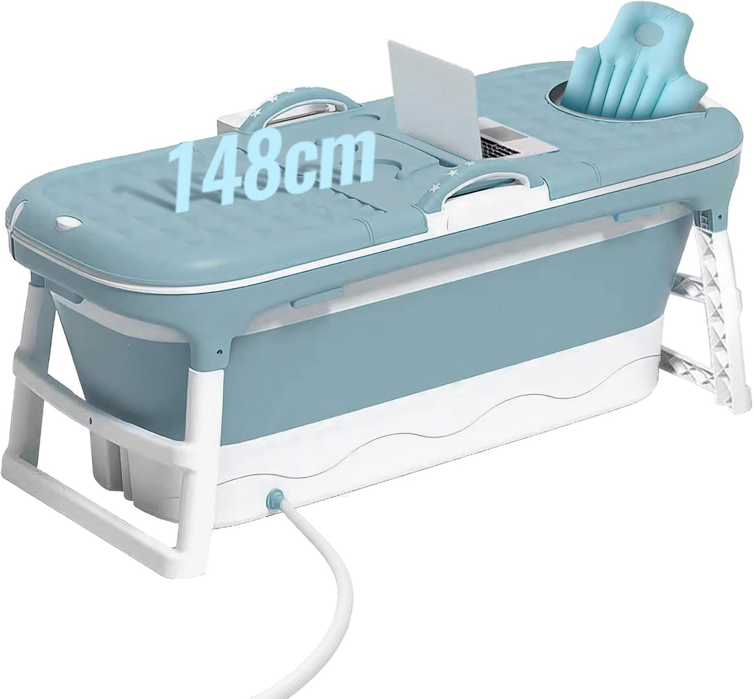 Folding Portable Bathtub Freestanding Spa , Large 148 cm