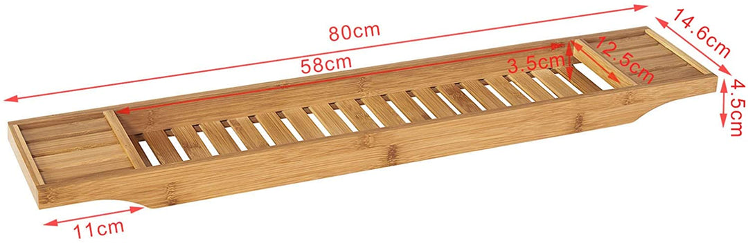 Bamboo Bath Caddy, Tray,Organiser Natural