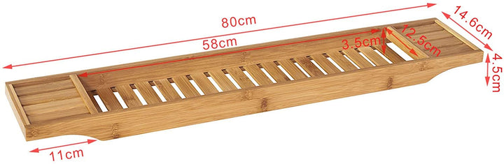 Bamboo Bath Caddy, Tray,Organiser Natural