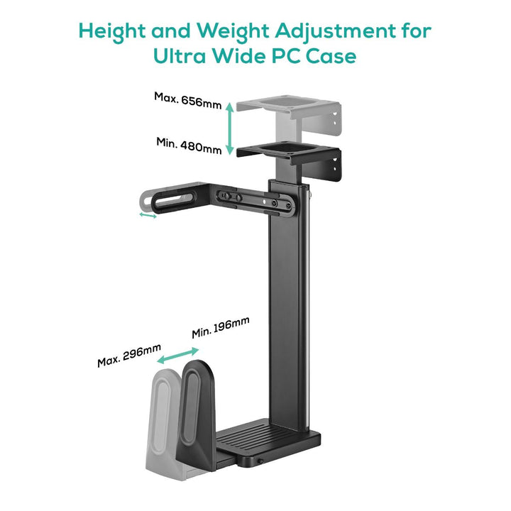 activiva Ultra-Wide Adjustable Wall & Under-Desk PC Mount