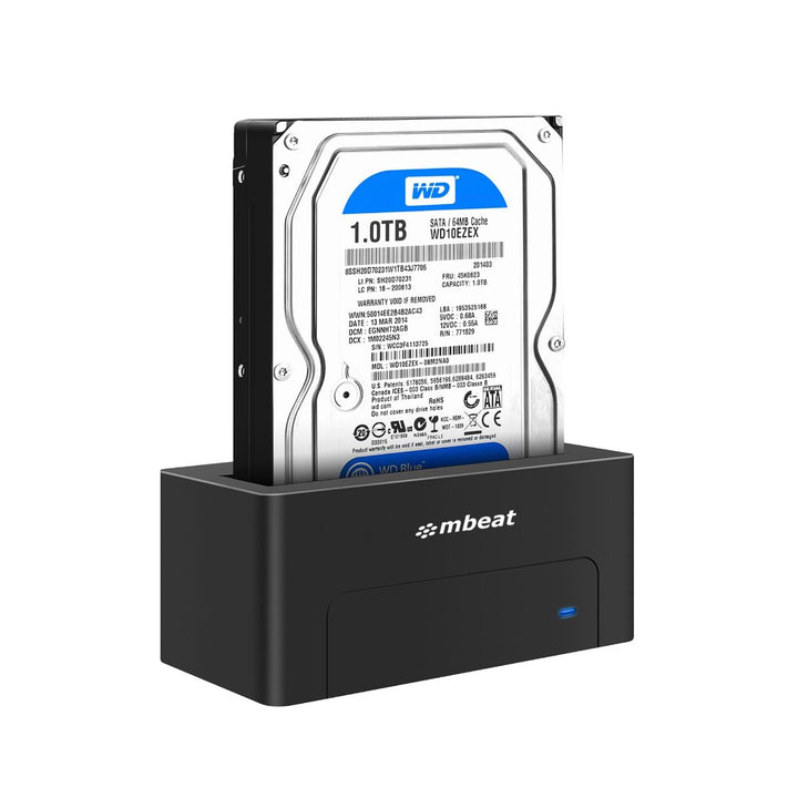 mbeat D1 USB 3.0 3.5" & 2.5" SATA HDD Docking Station - Black