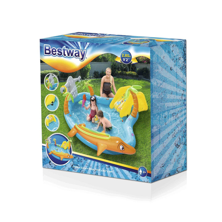 Bestway 273L Inflatable Sea Life Water Fun Park Pool with Slide - 2.8m x 87cm