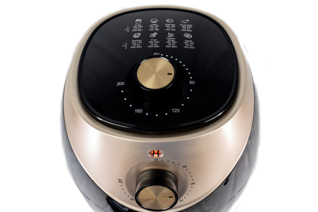 3.5L Air Fryer Cooking Oven (Black/Gold) with Timer