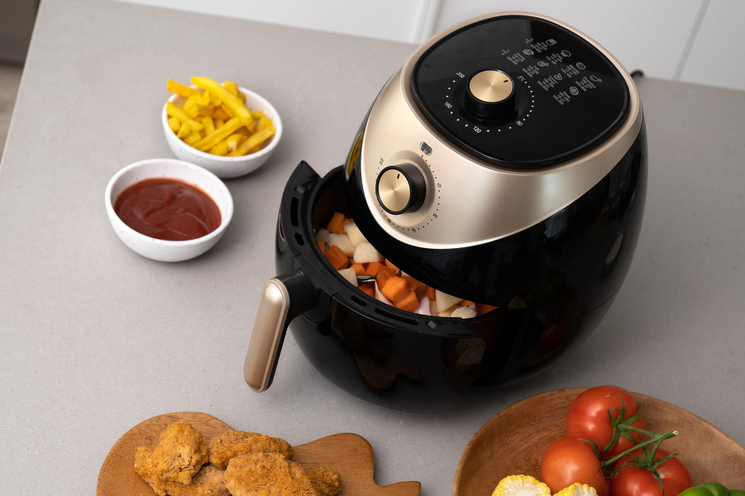 3.5L Air Fryer Cooking Oven (Black/Gold) with Timer