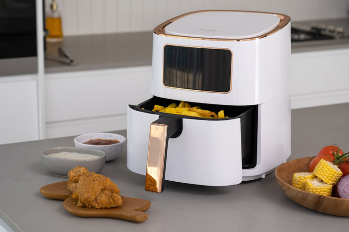 7L Digital Air Fryer (White Rose Gold) 1700W, <200°C, 8 Cooking Settings