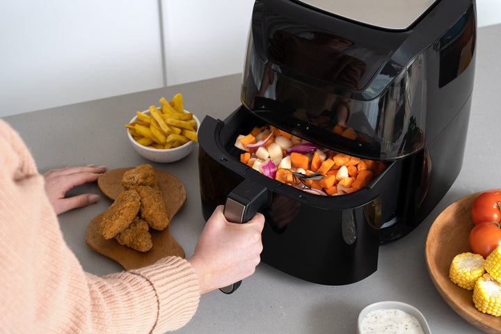 8L Digital Air Fryer (Black) w/ Viewing Window & Basket Insert