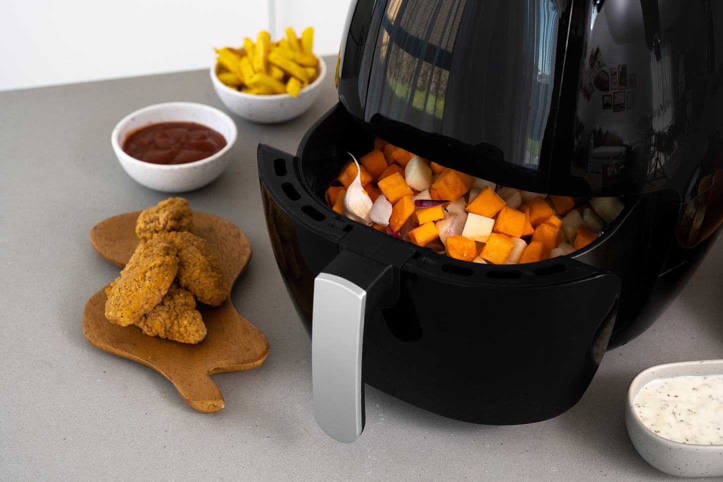 8L Digital Air Fryer, 1800W, Non-Stick, 8 Cooking Programs