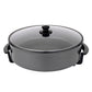 Non-Stick Electric Fry Pan 38cm Diameter, 240C Max - Dark Grey